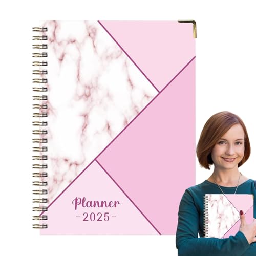 Pruojhw Wochenkalenderplaner, Ordner-Planer – marmorierter Tagesplaner 2025 – elastischer Einband für Planer von Januar bis Dezember, dickes Papier bis Doppel Pruojhw Wochenkalenderplaner, Ordner-Planer – marmorierter Tagesplaner 2025 – elastischer Einband für Planer von Januar bis Dezember, dickes Papier bis Doppel von Pruojhw