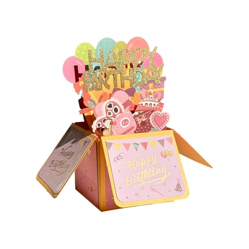 Happy Birthday Pop Up Karten mit Umschlag, 3D Geburtstag Geschenkkarte für Männer & Frauen, Einzigartige Pop Up Karte für Kollegin, Tochter, Ehemann, Ehefrau, Freund Premium Qualität, 1 Stück Happy Birthday Pop Up Karten mit Umschlag, 3D Geburtstag Geschenkkarte für Männer & Frauen, Einzigartige Pop Up Karte für Kollegin, Tochter, Ehemann, Ehefrau, Freund Premium Qualität, 1 Stück von Pryon