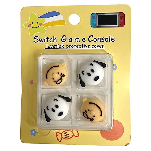 Prysm Gaming Charlie Brown & Snoopy 4 Stück Gummi Daumengriffkappen Abdeckungen Kompatibel mit Original Switch Joy-Con OLED Switch Joycon & Switch Lite von Prysm Gaming