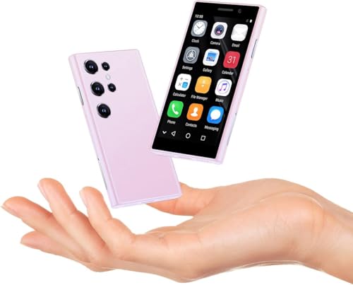 PrzTIk 4G kleines Backup Telefon, Android 10.0 Smartphone, 3.0 Zoll Bildschirm, 2GB RAM+16GB ROM, 2000mAh Batterie, Gesichtserkennung Billiges Handy (Pink) von PrzTIk