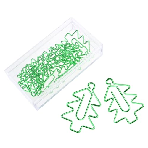 Büroklammern in Weihnachtsbaumform, glatter Stahldraht, für Büro, Schule, Studenten, 15 Stück von Psdndeww