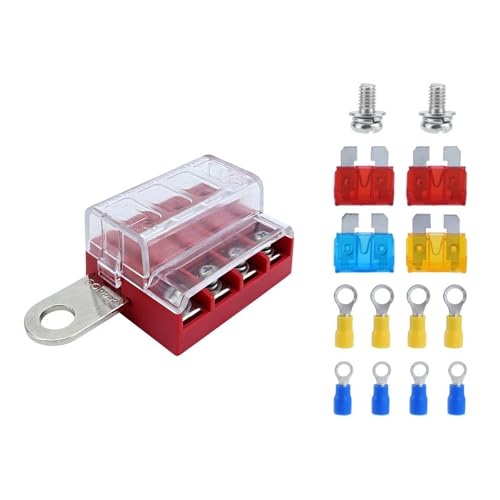 Kfz Sicherungen Box Set 4 Wege Schaltkreisschutz Mit PC Staubfeiner Abdeckungen Für Verbesserte Sicherheit In Fahrzeugen Und Booten Kfz Sicherungen Box Set 4 Wege Schaltkreisschutz Mit PC Staubfeiner Abdeckungen Für Verbesserte Sicherheit In Fahrzeugen Und Booten von Psdndeww