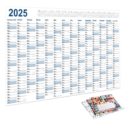 Wandkalender 2025 Jahreskalender Englische Ausgabe für Büro Schule Zuhause Wandkalender 2025 Jahreskalender Englische Ausgabe für Büro Schule Zuhause von Psdndeww