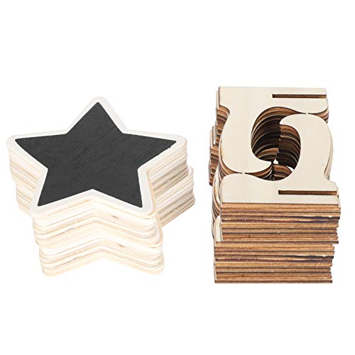 20 Pack Hochzeit Tafel, Holz Mini -Tafel -Etiketten Tischschilder mit Abnehmbar 20 Pack Hochzeit Tafel, Holz Mini -Tafel -Etiketten Tischschilder mit Abnehmbar von Pssopp
