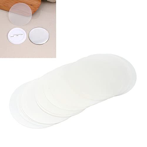 200 Blatt Blanko-Button-Abzeichen-Teile, Musterschutz, DIY-Handwerk, Transparente Abzeichen-Schutzfolie, Abzeichen-Folie für DIY Button Maker (58MM) von Pssopp