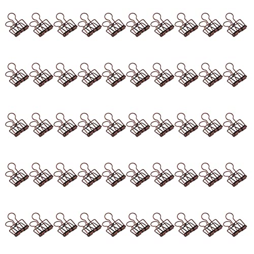 50 StüCk Metallbinder Papierklammern 32 mm Foldback Metallbinder Papier Foldback Clips FüR BüRo Zuhause KüChe Schule GeschäFte Lila Bronze von Pssopp