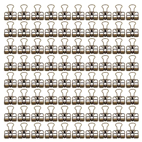 80 Stück Bronze-Binderklammern, langlebige Multifunktionsklammern für Büro, Schule, Zuhause, Küche, Geschäfte (Bronze) von Pssopp
