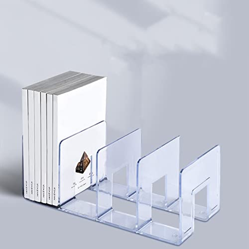 Buchstützen, Bücherregalhalter aus Transparentem Kunststoff-Acryl-Material für das Büro-Klassenzimmer von Pssopp