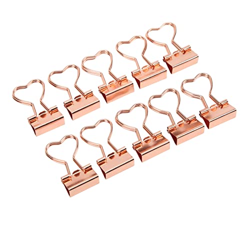 Foldbackklammern Roségold Binderclips 10 Stück Papierklemmen Vielzweckklammern für Notizen Briefpapier Clip Bürobedarf von Pssopp