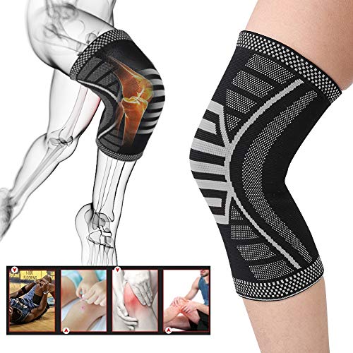 Kompressionsknieschlepper Beschützer für das Training, Laufen, Basketball, Gewichtheben mit Hoher Elastizität, Volles Deckungsdesign, Hochwertiges Material (M) von Pssopp