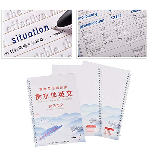 Practice Copybook Hengshui Style Handschrift Copybook Set mit Pens Wiederverwendbare Kalligraphie Copybook von Pssopp