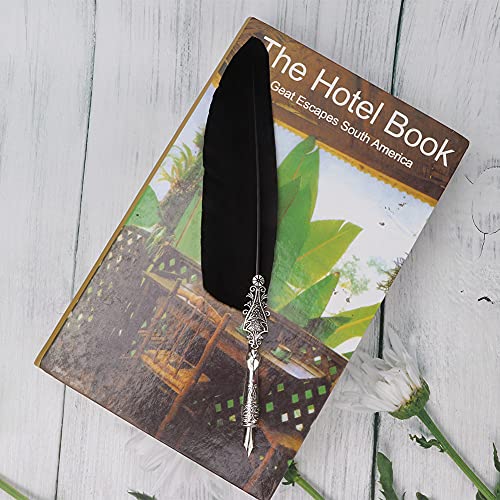 Pssopp Premium European Vintage Fountain Stift mit Feder, Exquisite Verarbeitung, Kompakte Struktur für Kalligraphie, Ideales Briefpapier & (BLACK) von Pssopp