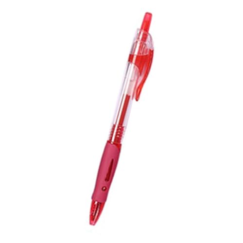 Pssopp Versenkbare Kugelschreiber, 0,5 -mm -Schüler, die Stifte Schreiben, mit Schneller Trocknungstinte, Sanftem Schreiberlebnis, Kunststoffmaterial, Klassisch (Rot) von Pssopp