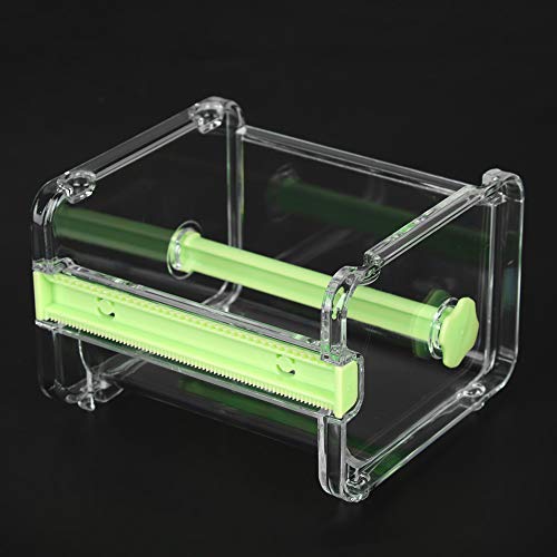 Schneller Betrieb, Ein Sekunde Schnitt, Zeit und Aufwand, 2 in 1 Design, Transparenter Klebebandspender für das Amt, mit Cutter (GREEN) von Pssopp