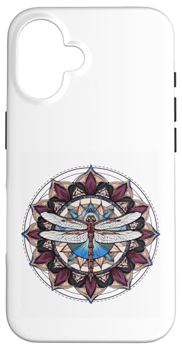 Psychedelische Heilige Geometrie Mandala Insekt Natur Libelle Hülle für iPhone 16 von Psychedelic Inc.