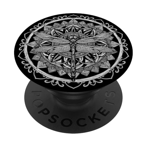 Psychedelische Heilige Geometrie Mandala Insekt Natur Libelle PopSockets Klebender PopGrip Psychedelische Heilige Geometrie Mandala Insekt Natur Libelle PopSockets Klebender PopGrip von Psychedelic Inc.