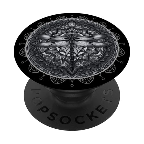 Psychedelische Heilige Geometrie Mandala Insekt Natur Libelle PopSockets Klebender PopGrip Psychedelische Heilige Geometrie Mandala Insekt Natur Libelle PopSockets Klebender PopGrip von Psychedelic Inc.