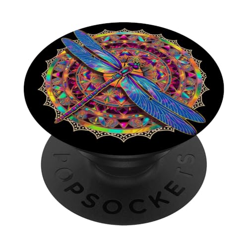 Psychedelische Heilige Geometrie Mandala Insekt Natur Libelle PopSockets Klebender PopGrip Psychedelische Heilige Geometrie Mandala Insekt Natur Libelle PopSockets Klebender PopGrip von Psychedelic Inc.