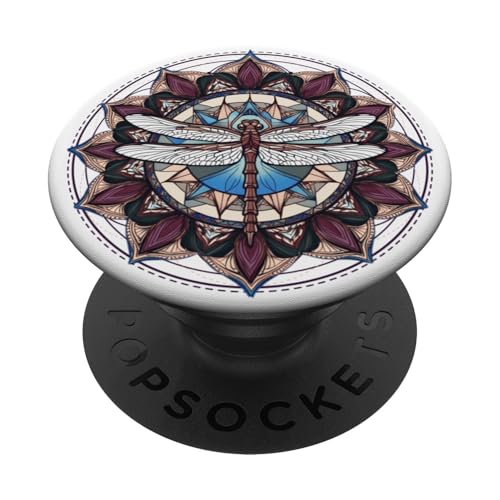 Psychedelische Heilige Geometrie Mandala Insekt Natur Libelle PopSockets Klebender PopGrip Psychedelische Heilige Geometrie Mandala Insekt Natur Libelle PopSockets Klebender PopGrip von Psychedelic Inc.