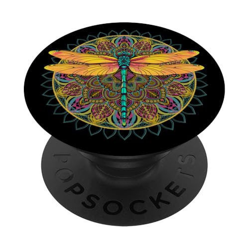 Psychedelische Heilige Geometrie Mandala Insekt Natur Libelle PopSockets Klebender PopGrip Psychedelische Heilige Geometrie Mandala Insekt Natur Libelle PopSockets Klebender PopGrip von Psychedelic Inc.