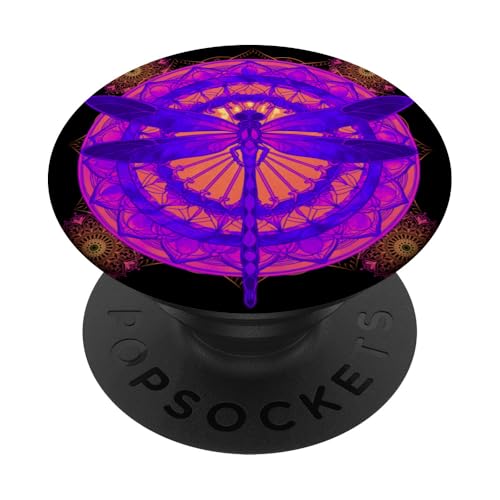Psychedelische Heilige Geometrie Mandala Insekt Natur Libelle PopSockets Klebender PopGrip Psychedelische Heilige Geometrie Mandala Insekt Natur Libelle PopSockets Klebender PopGrip von Psychedelic Inc.