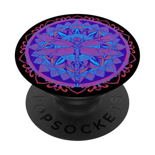 Psychedelische Heilige Geometrie Mandala Insekt Natur Libelle PopSockets Klebender PopGrip Psychedelische Heilige Geometrie Mandala Insekt Natur Libelle PopSockets Klebender PopGrip von Psychedelic Inc.