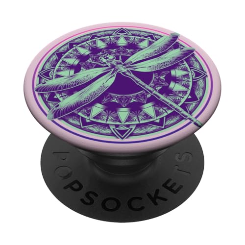 Psychedelische Heilige Geometrie Mandala Insekt Natur Libelle PopSockets Klebender PopGrip Psychedelische Heilige Geometrie Mandala Insekt Natur Libelle PopSockets Klebender PopGrip von Psychedelic Inc.