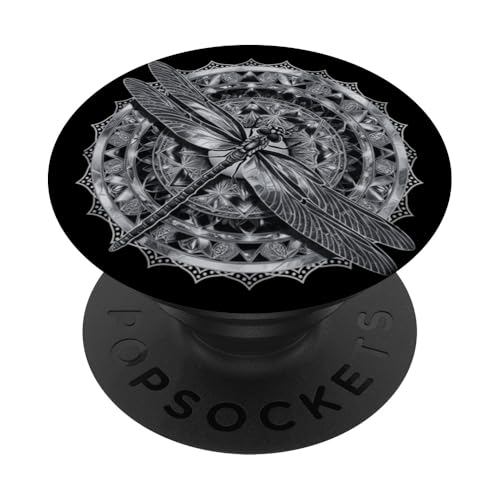 Psychedelische Heilige Geometrie Mandala Insekt Natur Libelle PopSockets Klebender PopGrip Psychedelische Heilige Geometrie Mandala Insekt Natur Libelle PopSockets Klebender PopGrip von Psychedelic Inc.