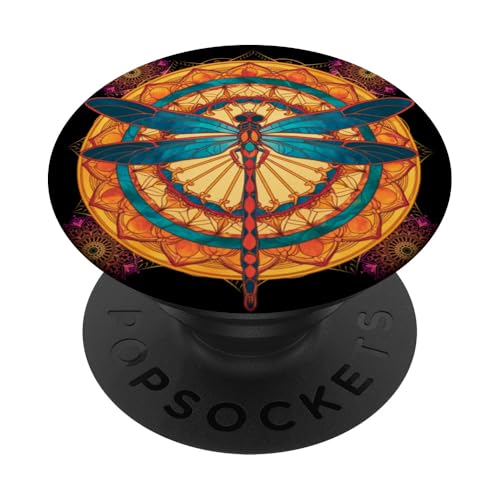Psychedelische Heilige Geometrie Mandala Insekt Natur Libelle PopSockets Klebender PopGrip Psychedelische Heilige Geometrie Mandala Insekt Natur Libelle PopSockets Klebender PopGrip von Psychedelic Inc.