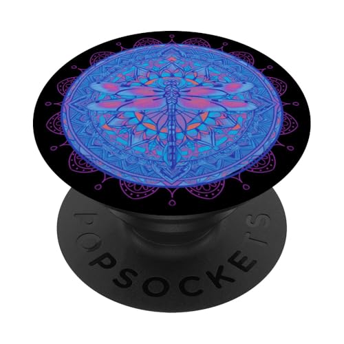 Psychedelische Heilige Geometrie Mandala Insekt Natur Libelle PopSockets Klebender PopGrip Psychedelische Heilige Geometrie Mandala Insekt Natur Libelle PopSockets Klebender PopGrip von Psychedelic Inc.