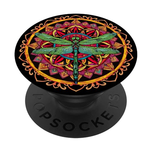 Psychedelische Heilige Geometrie Mandala Insekt Natur Libelle PopSockets Klebender PopGrip Psychedelische Heilige Geometrie Mandala Insekt Natur Libelle PopSockets Klebender PopGrip von Psychedelic Inc.