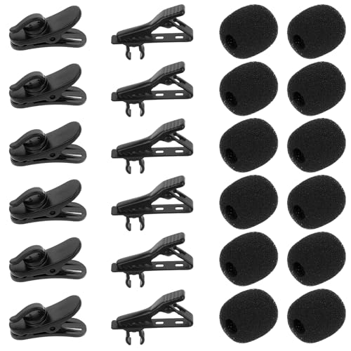 24 Stück Mikrofon Krawatte Clip, Revers Mikrofon Clips Kragen Clip Lavalier 12 Windschutzscheibe Schaum Abdeckung Und 6 Ring-Art Revers/Lavalier Mikrofon Krawatte Clip Revers Mikrofon Ersatz Kit 24 Stück Mikrofon Krawatte Clip, Revers Mikrofon Clips Kragen Clip Lavalier 12 Windschutzscheibe Schaum Abdeckung Und 6 Ring-Art Revers/Lavalier Mikrofon Krawatte Clip Revers Mikrofon Ersatz Kit von Psyqtsuary