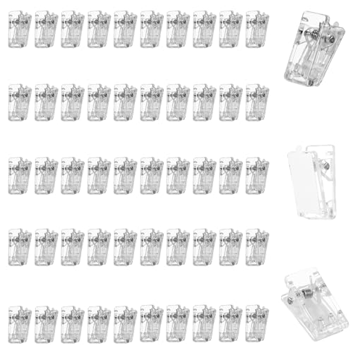 50 Stück Transparente Kunststoff Klebeklammern Selbstklebende Federklammern Klebrige Federclips Mini Wandclips Deko Clip Outdoor Selbstklebend Wandclips für Büro Zuhause Schule Fotodokumente von Psyqtsuary