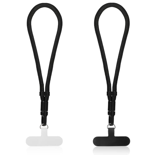Handykette Universal, 2 Stück Handy Armband mit Handykette Halterung Handykette Kurz Hohe Qualität Handy Kette Einstellbar Handyband mit Jedem Handy Smartphone, Band für Handyhülle Phone Strap von Psyqtsuary