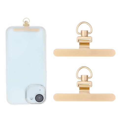 Psyqtsuary 2 Stück Handy Lanyard Patch Universeller Handytrageband Pads Ohne Klebstoff Handykette Halterung Handy Sicherung Patch Pads Mit Metallring Handy Lanyard Pads für Handy Ersatzteil Gold von Psyqtsuary