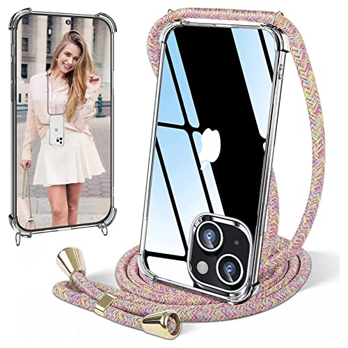 Ptny Handykette Hülle Durchsichtige kompatibel mit iPhone 14 Hülle mit Band zum Umhängen, Handyhülle Dünn Stoßfest Silikon Transparent Hülle mit Kette iPhone 14 Ptny Handykette Hülle Durchsichtige kompatibel mit iPhone 14 Hülle mit Band zum Umhängen, Handyhülle Dünn Stoßfest Silikon Transparent Hülle mit Kette iPhone 14 von Ptny