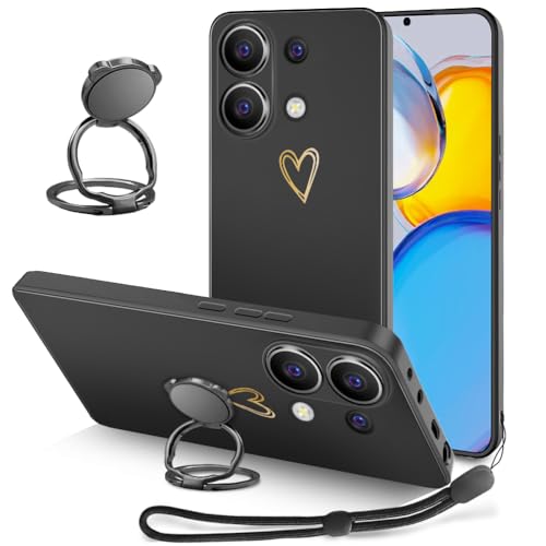 Ptny Hülle Kompatibel mit Xiaomi Redmi Note 13 4G Hülle mit Band, mit DIY Ring Halter Ständer Silikon Stoßfest Kratzfest Handyhülle mit Verstellbare Handy Band für Xiaomi Redmi Note 13 4G Schutzhülle Ptny Hülle Kompatibel mit Xiaomi Redmi Note 13 4G Hülle mit Band, mit DIY Ring Halter Ständer Silikon Stoßfest Kratzfest Handyhülle mit Verstellbare Handy Band für Xiaomi Redmi Note 13 4G Schutzhülle von Ptny