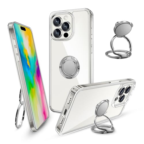 Ptny Hülle kompatibel mit iPhone16 Pro Hülle mit Ring, Weich TPU Bumper + Hart PC Rückseite Durchsichtig HandyHülle mit DIY Ring Ständer kompatibel mit iPhone 16 Pro Schutzhülle Ptny Hülle kompatibel mit iPhone16 Pro Hülle mit Ring, Weich TPU Bumper + Hart PC Rückseite Durchsichtig HandyHülle mit DIY Ring Ständer kompatibel mit iPhone 16 Pro Schutzhülle von Ptny