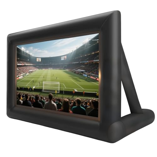 Aufblasbare Projektor-Leinwand für den Außenbereich, 4,6 m - 508 cm (200 Zoll), mit dickem, luftdichtem Material für tragbare Front-/Rückprojektion – Hinterhof-Filmnacht, Grillen, Pool-Party von Ptsuker