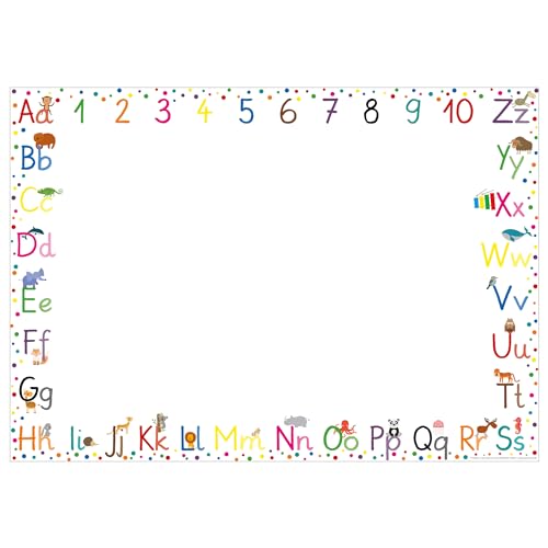 PuK ABC Schreibtischunterlage Kinder Papier DIN A2 | XXL 25 Blatt Block zum Malen, Schreiben und Kritzeln | 1er, 2er und 3er Pack | Malunterlage für Mädchen und Jungen (ABC | DIN A2 | 1er Pack) von PuK Krämmer GmbH