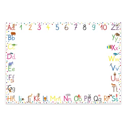 ABC Schreibtischunterlage Kinder Papier DIN A3 | 25 Blatt Block zum Malen, Schreiben und Kritzeln | 1er, 2er, 3er Pack | Malunterlage für Mädchen und Jungen (ABC | DIN A3 | 1er Pack) von PuK Krämmer GmbH