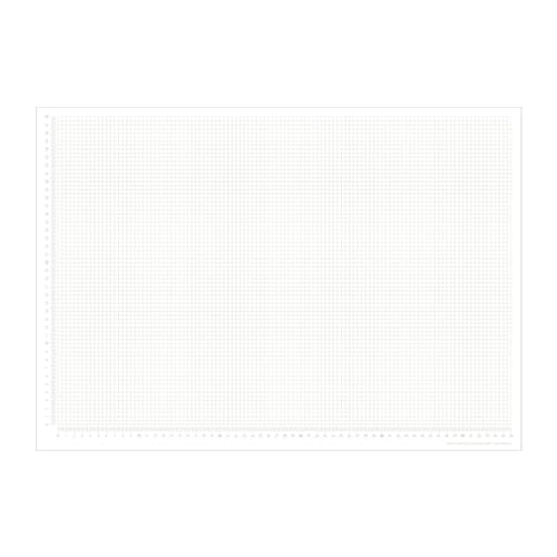Karierte Papier-Schreibtischunterlage | DIN A2 | seitlich abgedrucktes Lineal | 30 Blatt zum Abreißen | mathematisches Papier karierter Block | zum Beschreiben und Skizzieren (DIN A2) von PuK Krämmer GmbH