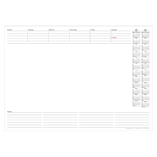 PuK Papier-Schreibtischunterlage mit 2-Jahres-Kalender 2025/2026 | DIN A2 | 30 Blatt zum Abreißen | inkl. Wochenplan und Notizen PuK Papier-Schreibtischunterlage mit 2-Jahres-Kalender 2025/2026 | DIN A2 | 30 Blatt zum Abreißen | inkl. Wochenplan und Notizen von PuK Krämmer GmbH