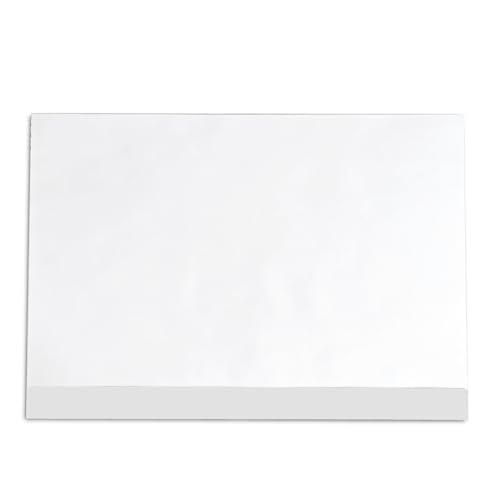 PuK Papier-Schreibtischunterlage Blanko mit Schutzleiste | DIN A2 59,4 x 42 cm Querformat | verleimt | 30 Blatt zum Abreißen (Kantenschutz transparent) von PuK Krämmer GmbH