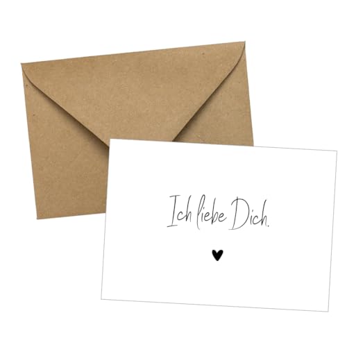 PuK Krämmer GmbH Postkarten Liebe DIN A6 mit Kuvert | Karte mit Umschlag für Lieblingsmenschen | Valentinstag, Geburtstag, Hochzeitstag, Jahrestag | Liebesgeschenke (01) von PuK Krämmer GmbH