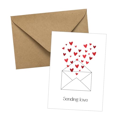 PuK Krämmer GmbH Postkarten Liebe DIN A6 mit Kuvert | Karte mit Umschlag für Lieblingsmenschen | Valentinstag, Geburtstag, Hochzeitstag, Jahrestag | Liebesgeschenke (02) von PuK Krämmer GmbH
