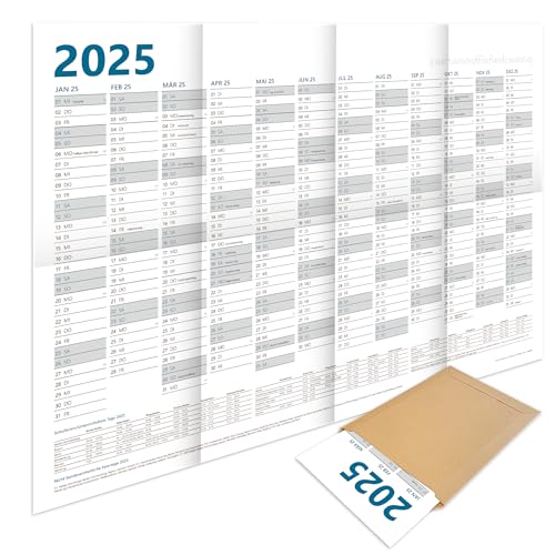 PuK XXL Wandkalender 2025 DIN A1 84,1 x 59,4 cm GEFALZT | 12 Monate Jahresplaner A1 Querformat | Ferienübersicht und bundesweite Feiertage | Kalender 2025 groß, Jahreskalender, Wandplaner PuK XXL Wandkalender 2025 DIN A1 84,1 x 59,4 cm GEFALZT | 12 Monate Jahresplaner A1 Querformat | Ferienübersicht und bundesweite Feiertage | Kalender 2025 groß, Jahreskalender, Wandplaner von PuK Krämmer GmbH