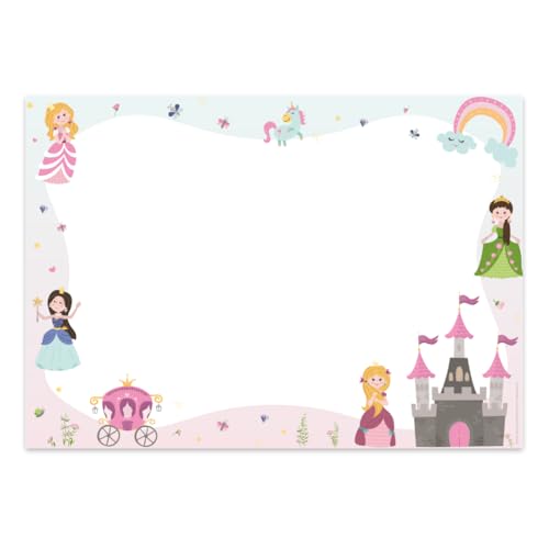 Schreibtischunterlage "Prinzessin" | Papier DIN A2 | 25 Blatt Block zum Malen, Schreiben und Kritzeln | 1er oder 2er Pack | Malunterlage für Mädchen (Prinzessin | DIN A2 | 1er Pack) von PuK Krämmer GmbH