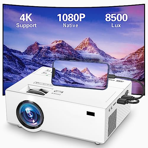 Videoprojektor, 8500 Lumen, tragbar, 1080P Full HD, Mini-Beamer, kompatibel mit HDMI, VGA, USB, AV, Laptop, Smartphone Videoprojektor, 8500 Lumen, tragbar, 1080P Full HD, Mini-Beamer, kompatibel mit HDMI, VGA, USB, AV, Laptop, Smartphone von PuSudar