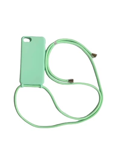 PuYu Zhe Handyhülle kompatibel mit iPhone 6/7/8Plus,Smartphone Necklace Hülle mit Kordel zum Umhängen Silikon Handy für iPhone 6/7/8Plus,Minzgrün von PuYu Zhe